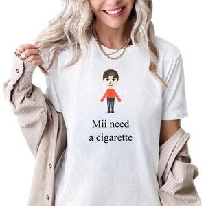 Mii Need A Cigarette Meme Funny Retro T-Shirt 51